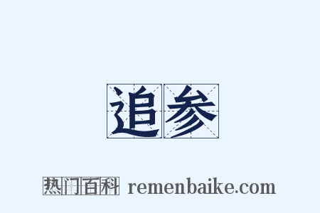 追参是什么意思的图片